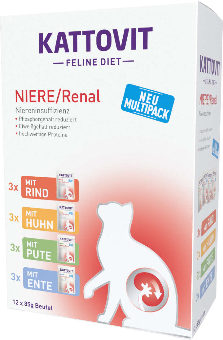 KATTOVIT Katzen-Nassfutter Feline Diet Multipack Niere/Renal